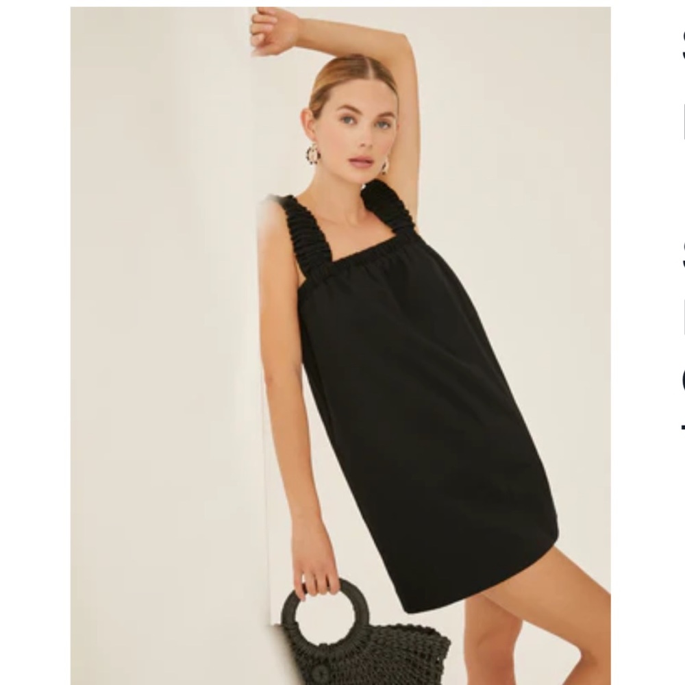 SOMETHING NAVY Square Neck Black Mini Dress, Sz S - NWT